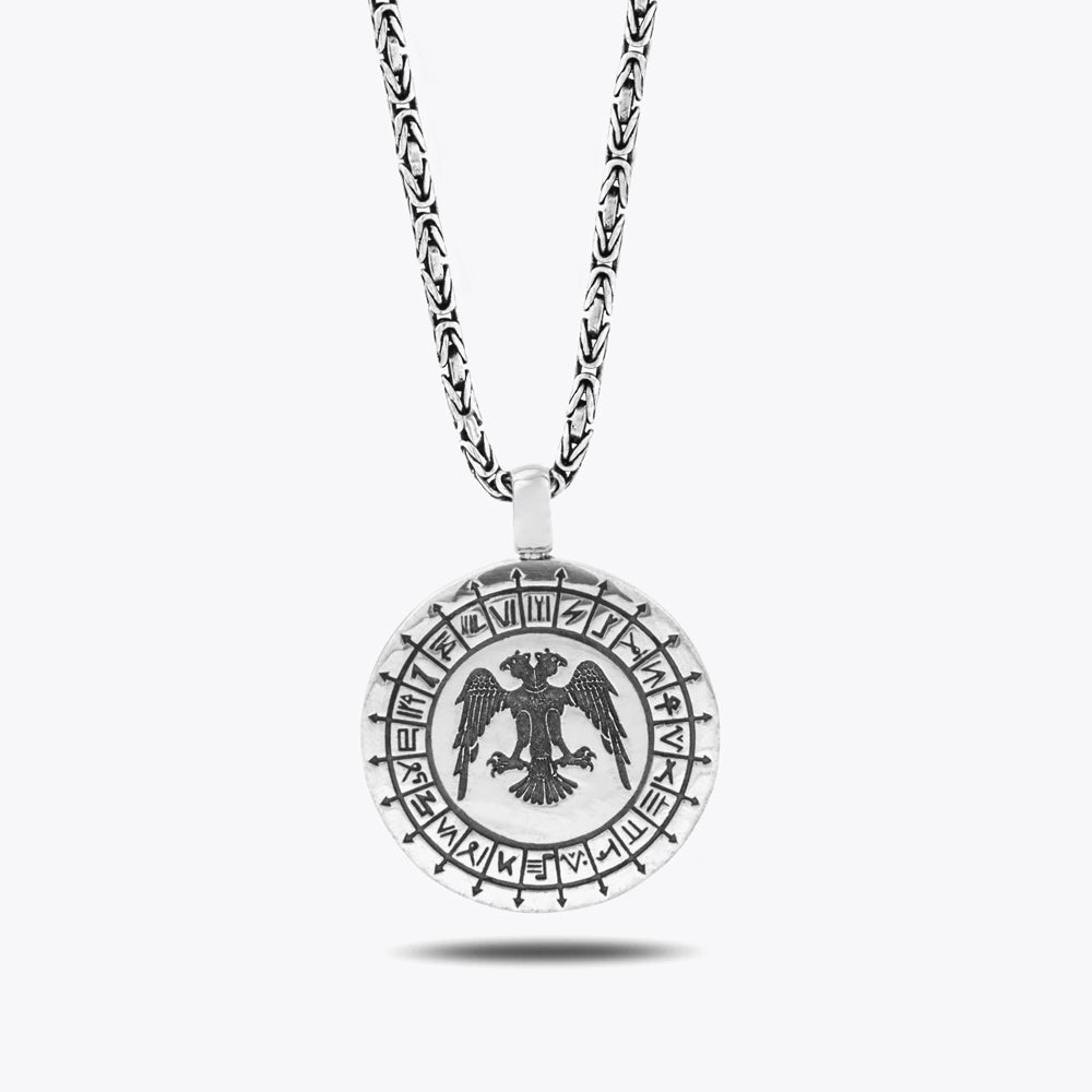 Two -headed eagle pendant necklace
