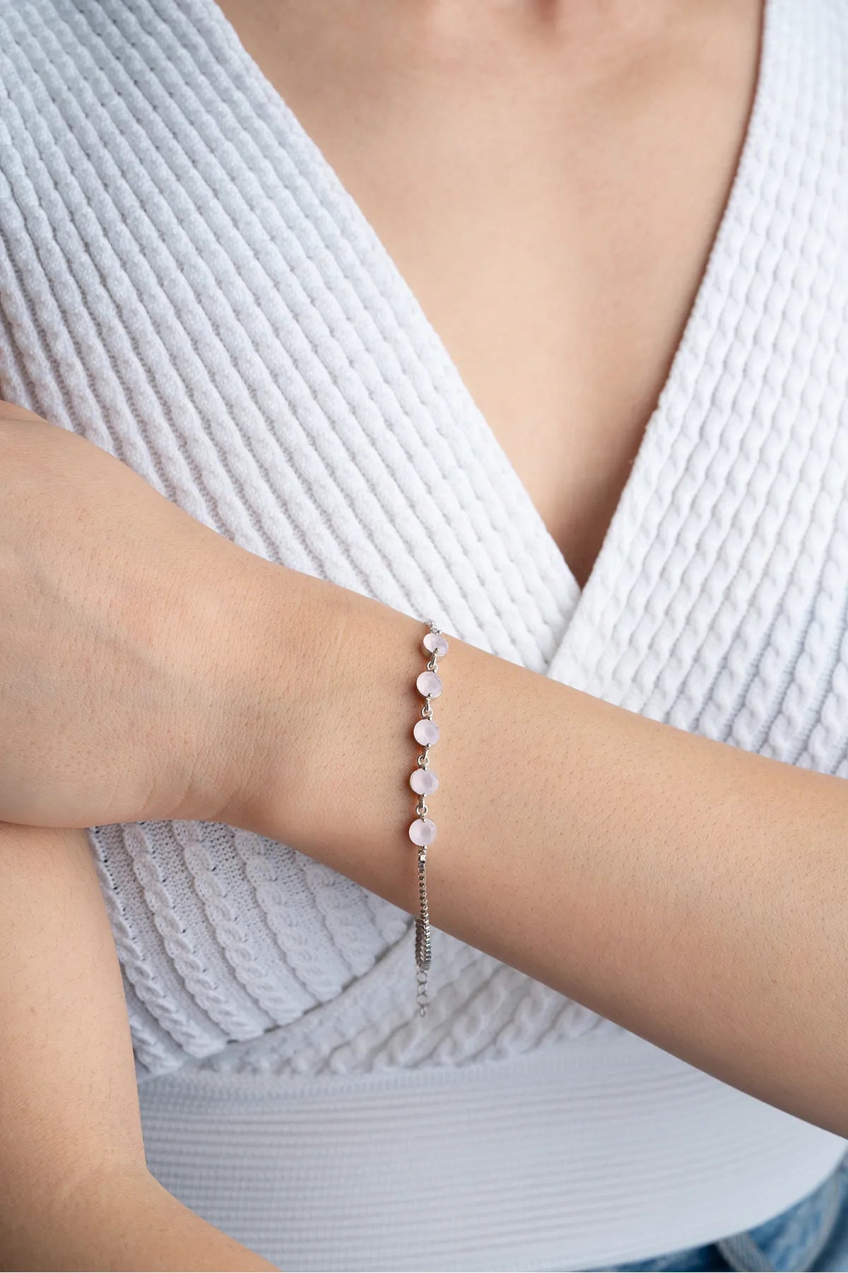 Blush Zirconia Bracelet - 925 Silver