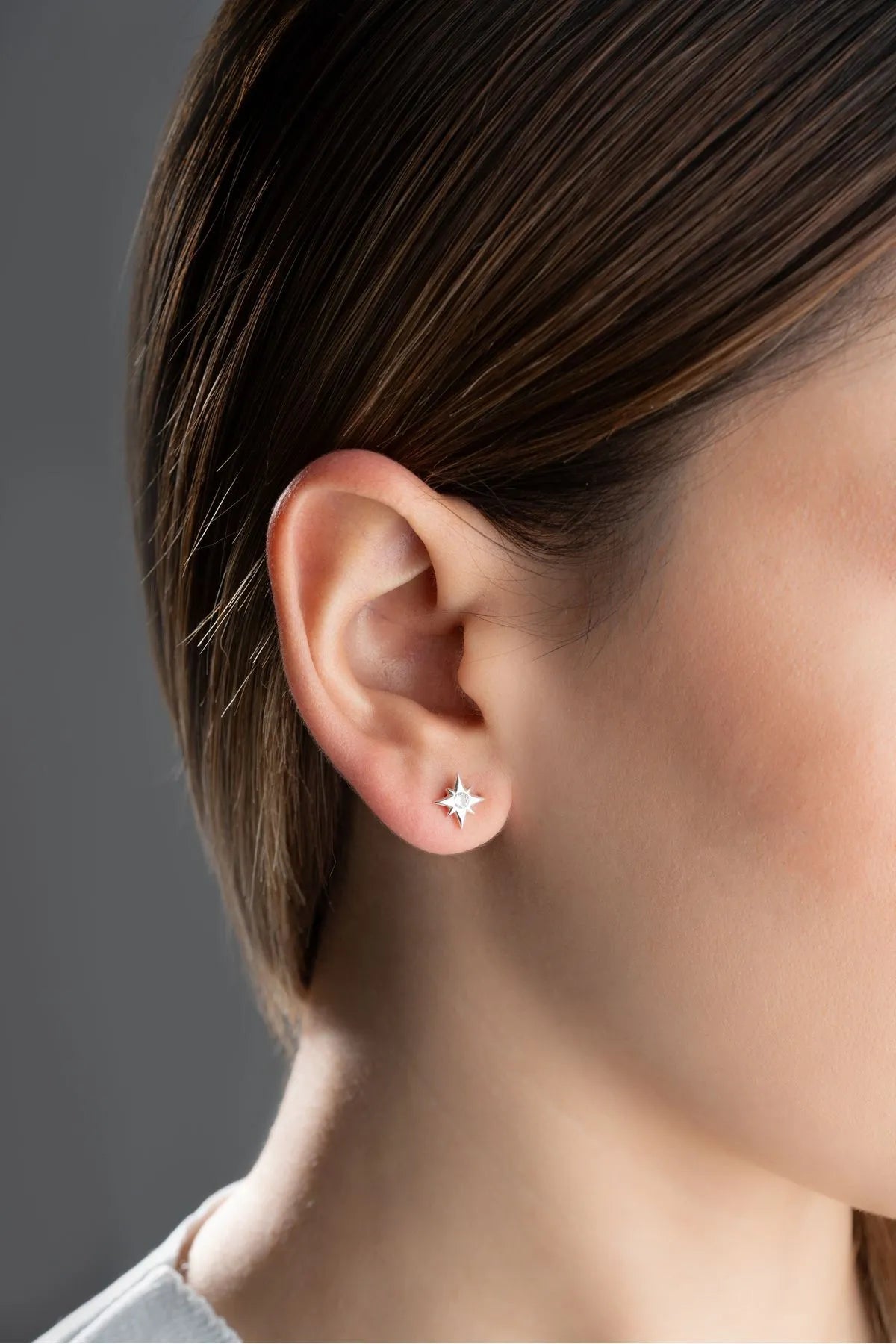 Mini Star Earrings - 925 Silver & Zirconia