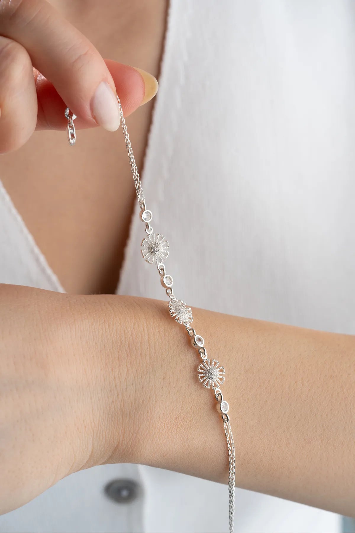 Bloom Bracelet - 925 Silver - By Lydian