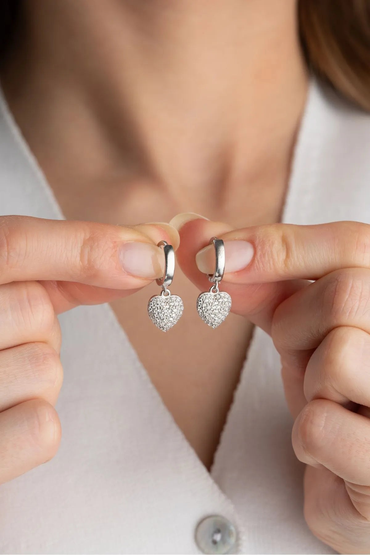 Heart Spark - 925 Sterling Silver Earrings