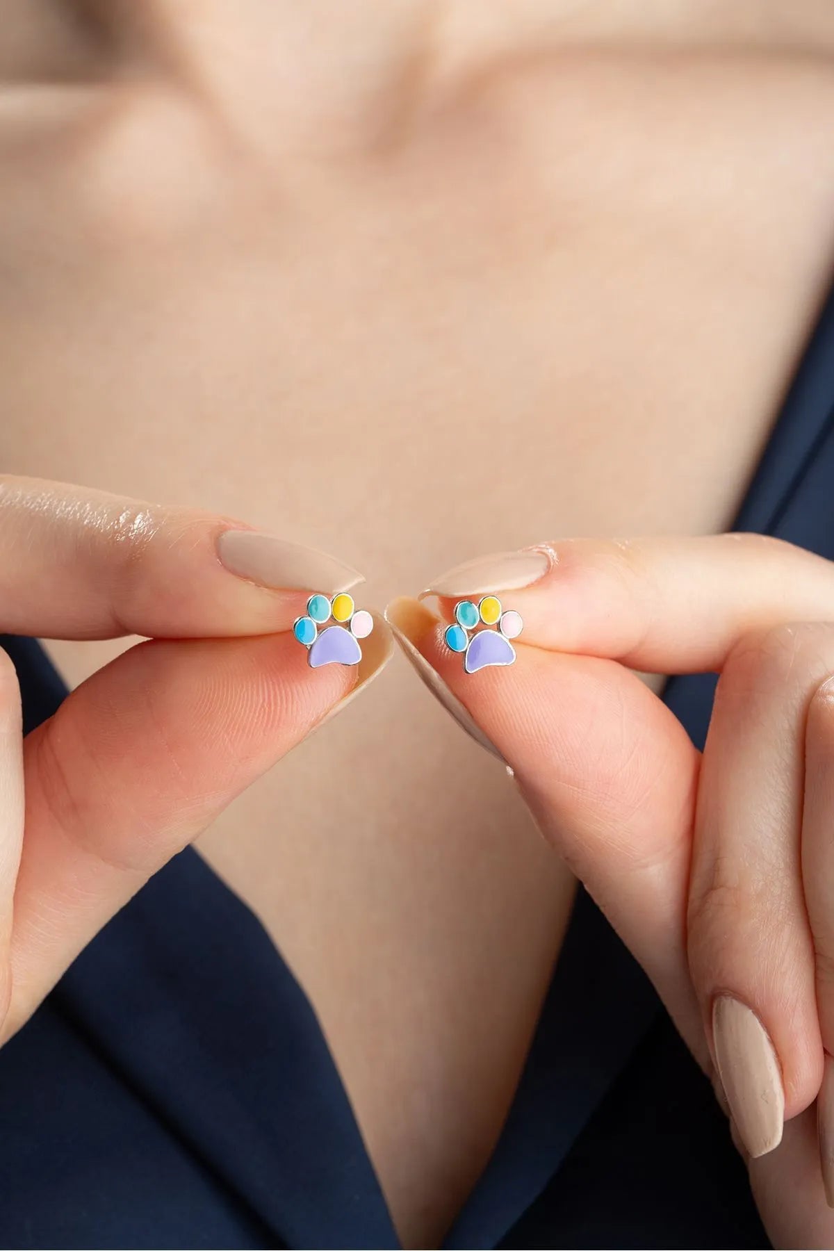 Happy Paw Earrings - 925 Silver