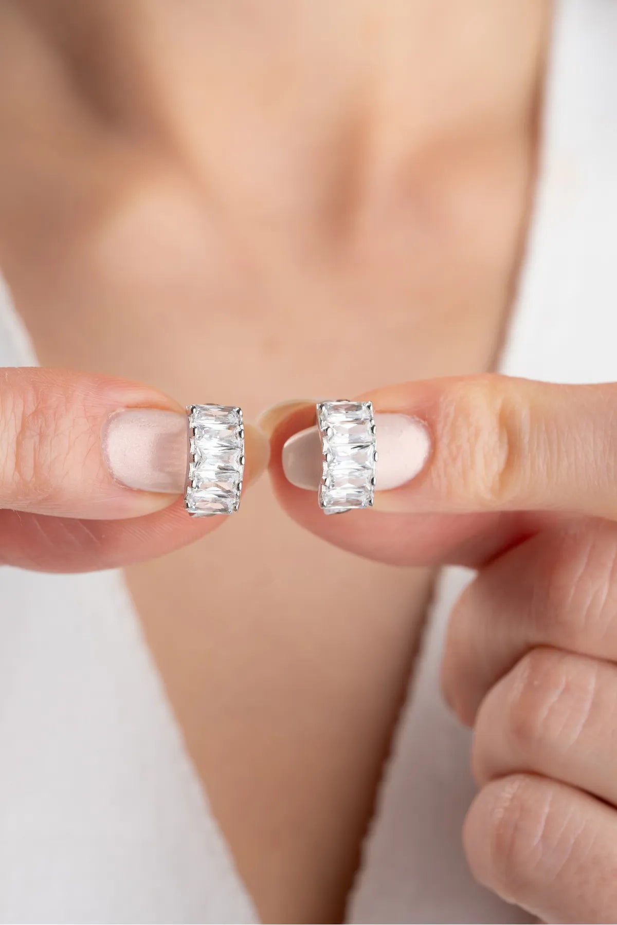 Lumière Hope Earrings - 925 Silver & Baget Zirconia