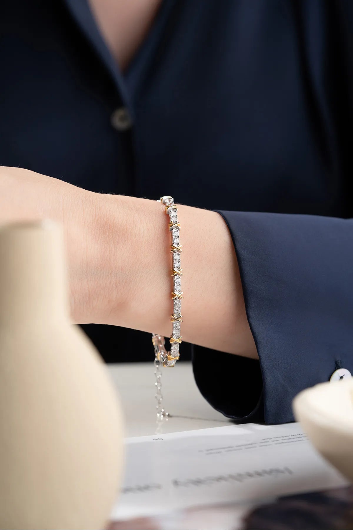 Golden Flow Bracelet - 925 Silver