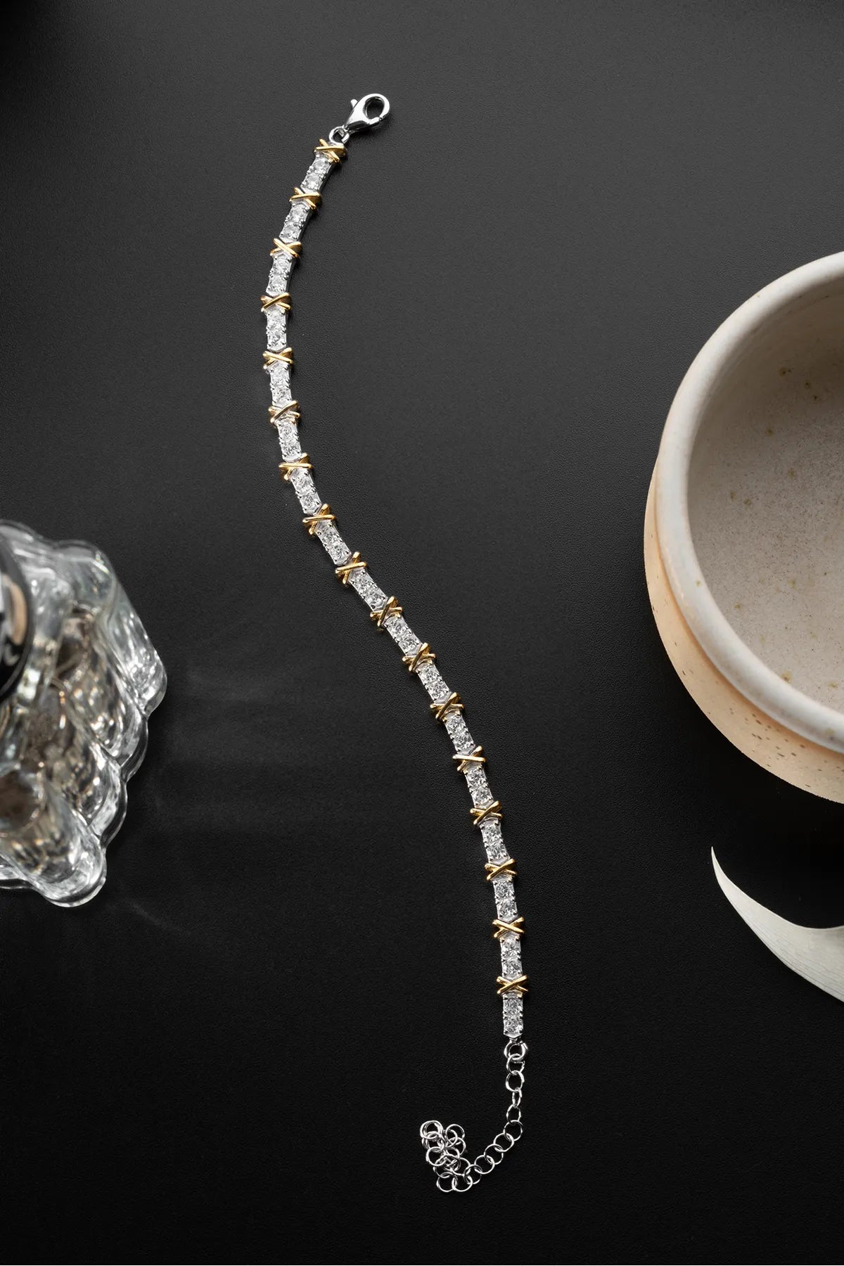 Golden Flow Bracelet - 925 Silver
