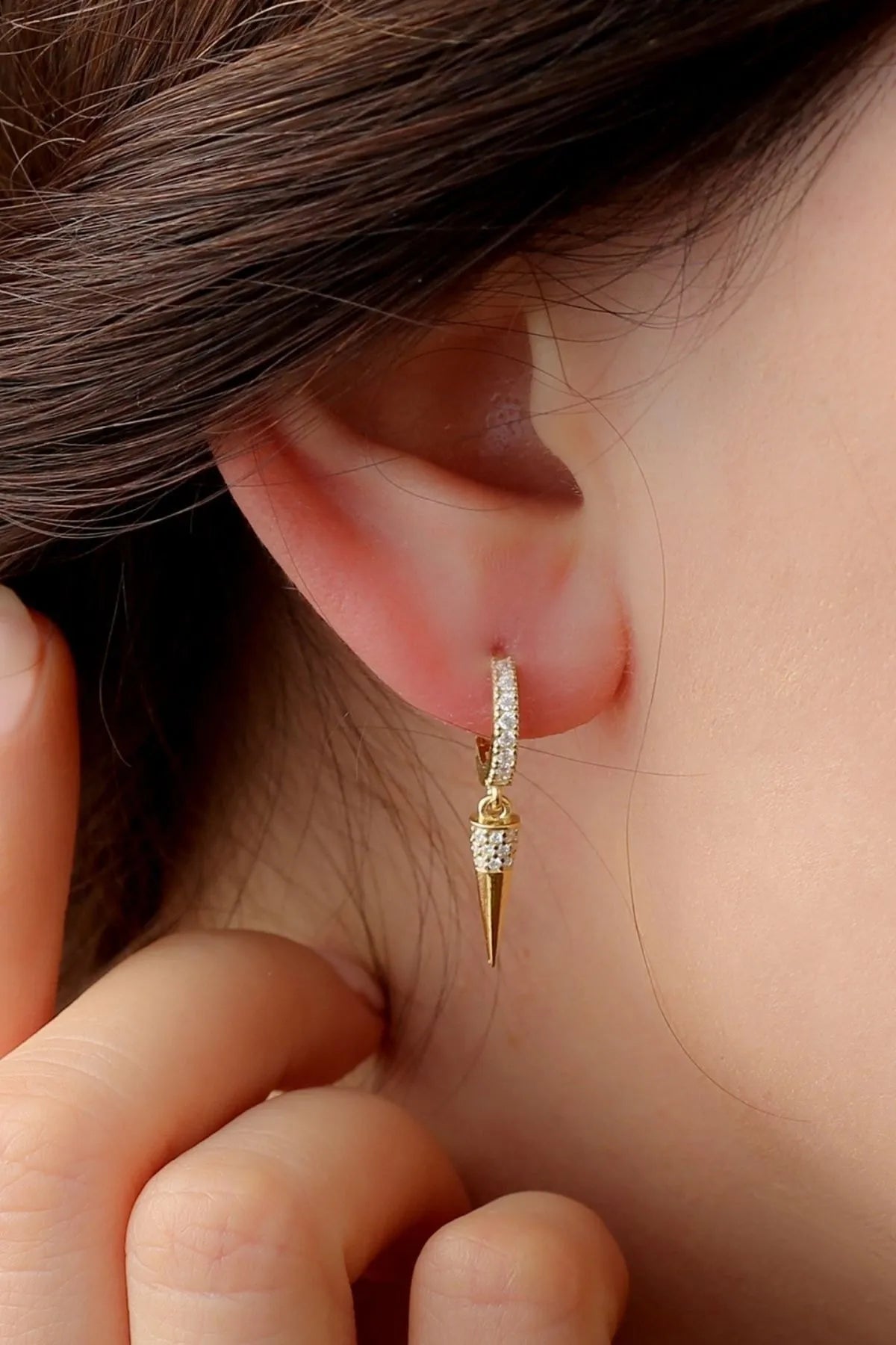 Golden Edge - 925 Sterling silver earrings