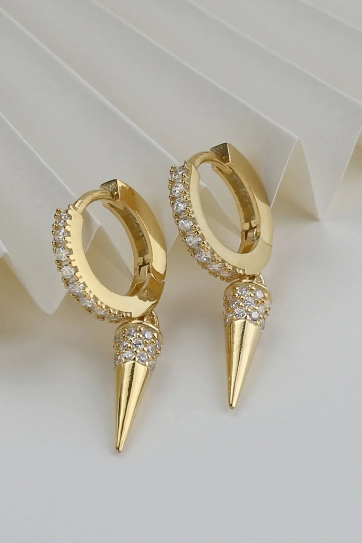 Golden Edge - 925 Sterling silver earrings