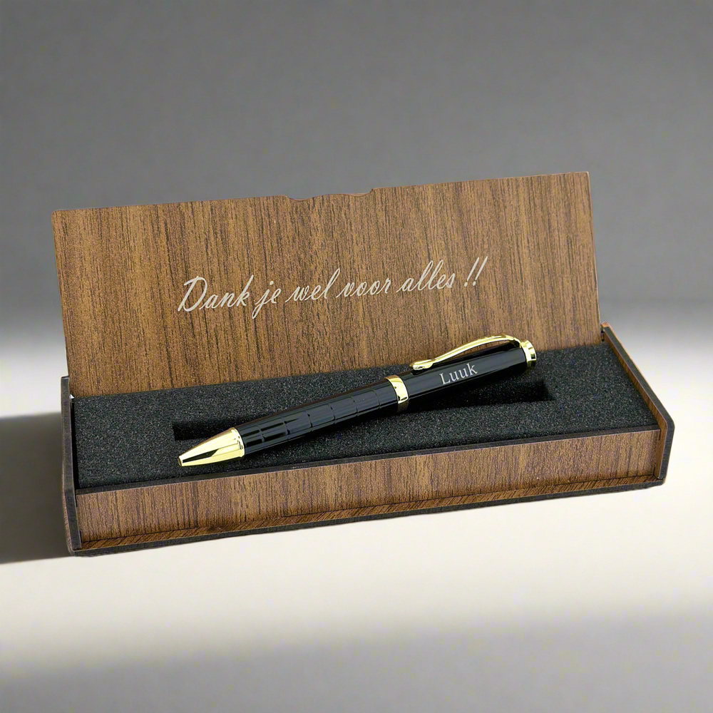 Personalized Pen - Writing Set with Engraved Wooden Box PLP1214-T