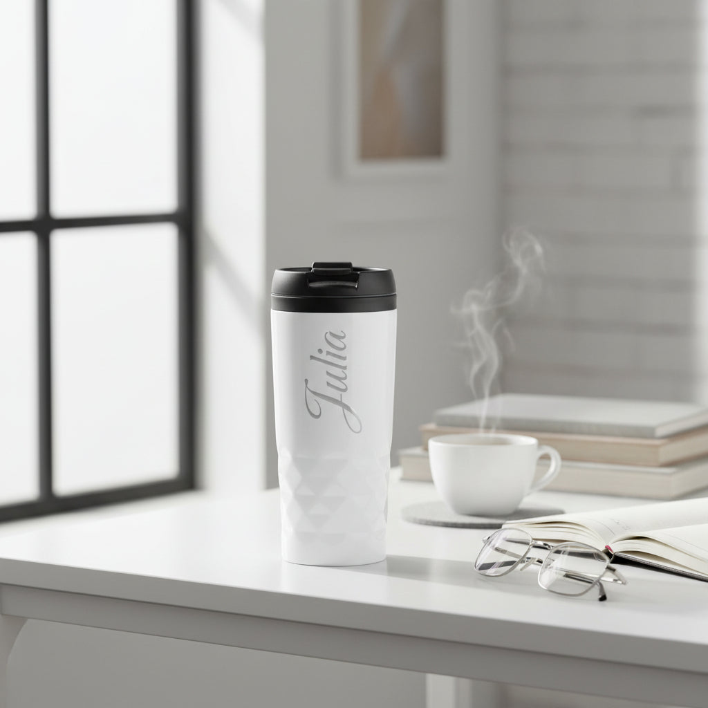 Graphic Mug thermos with text -4