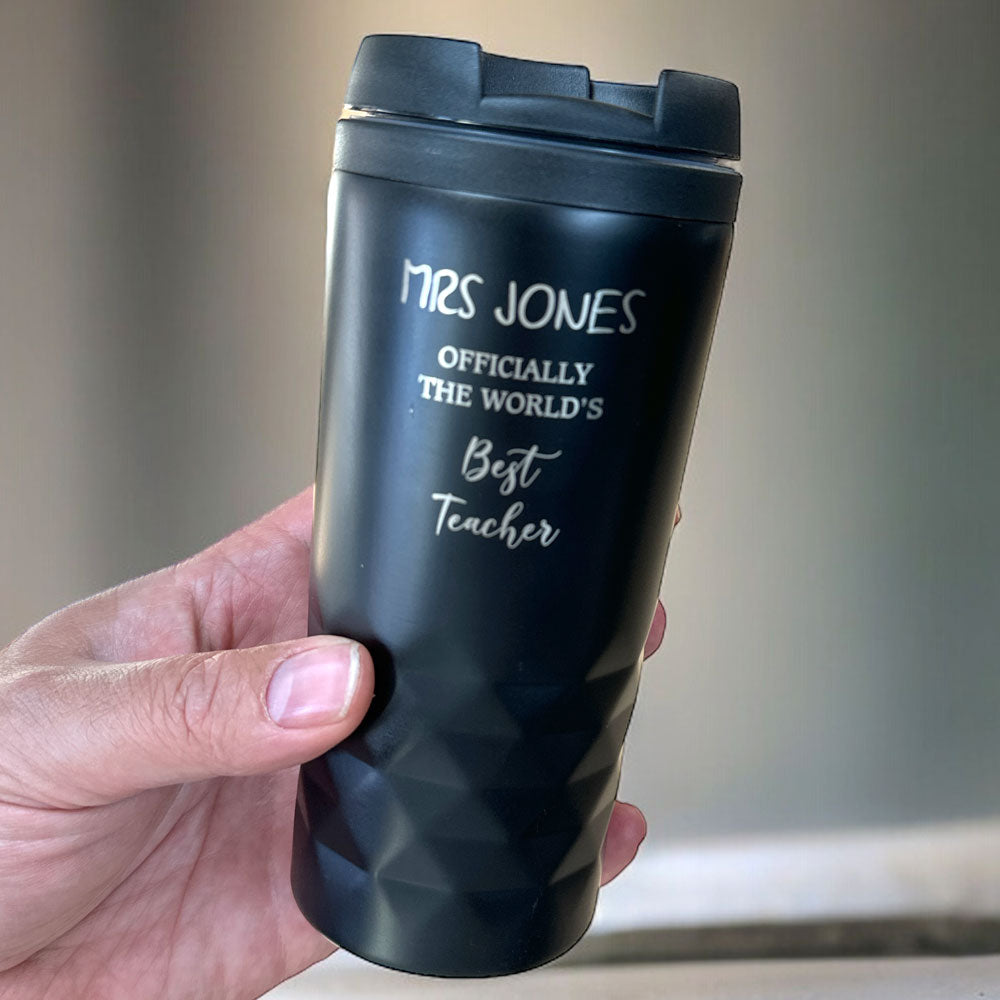 Graphic Mug Thermos Cup with Text -D25