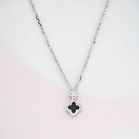 925 sterling silver necklace with clover