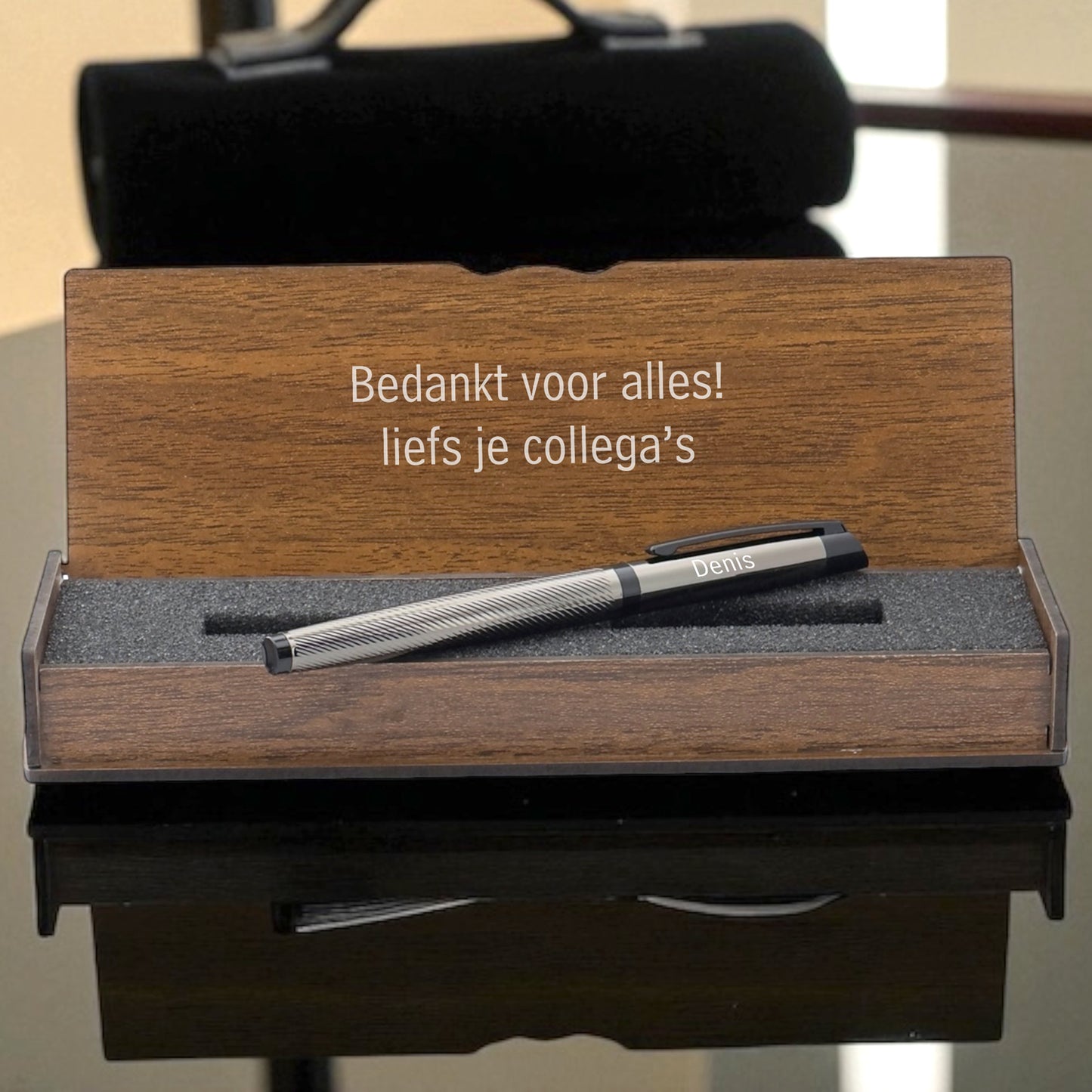 Personalized Pen Set - Writing Set with Engraved Wooden Box BLP22670