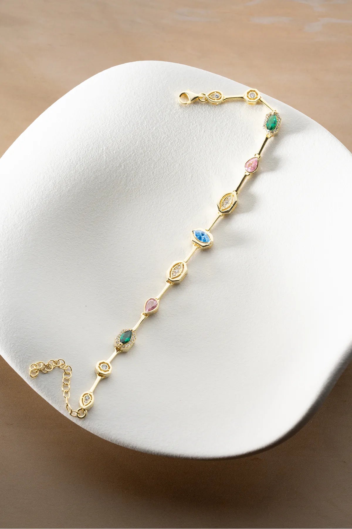 925 Sterling silver trendy bracelet with zircon stone