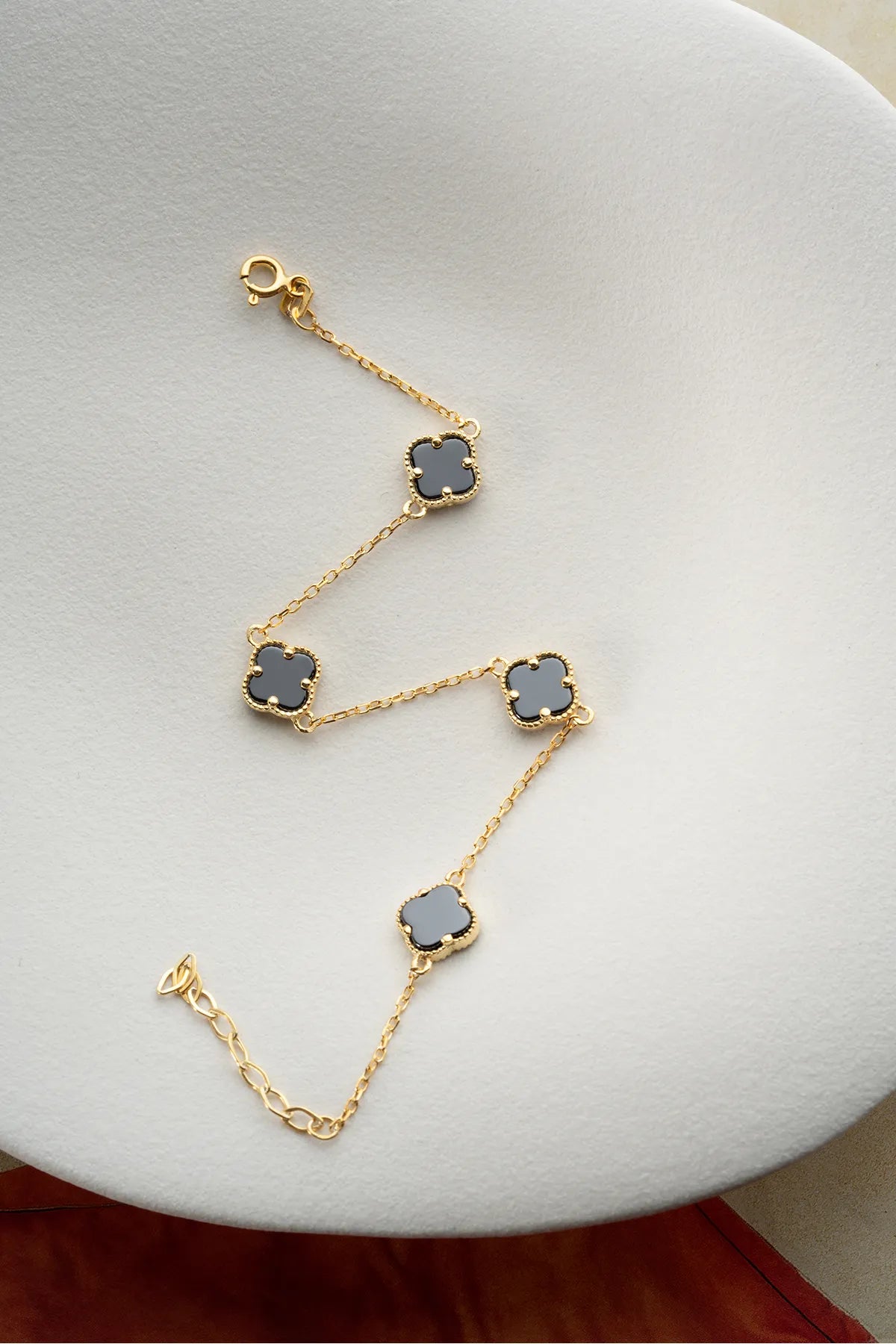 925 Silver Four Leaf Clover Bracelet