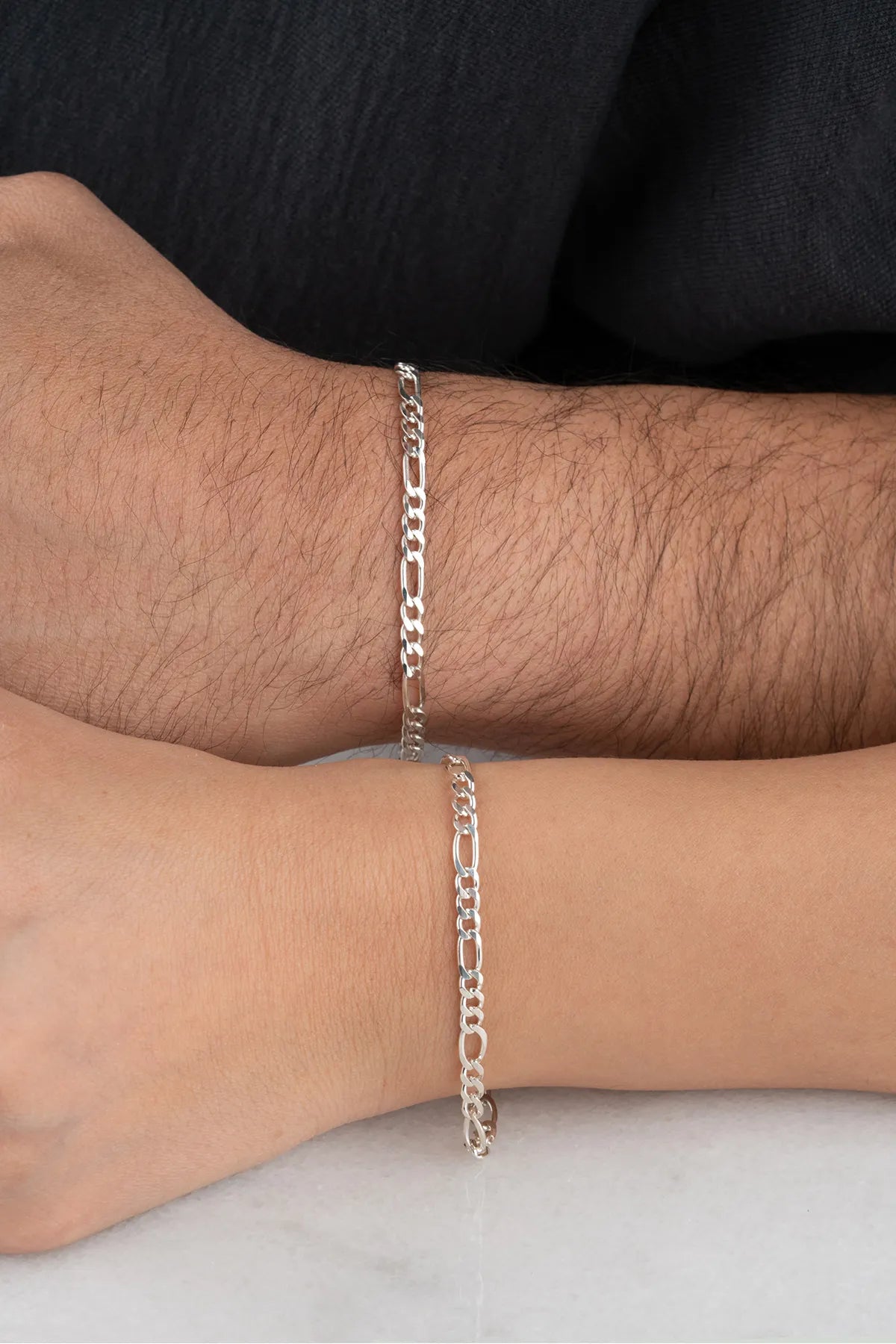 925 Sterling Zilveren Koppelarmband met Initiaal