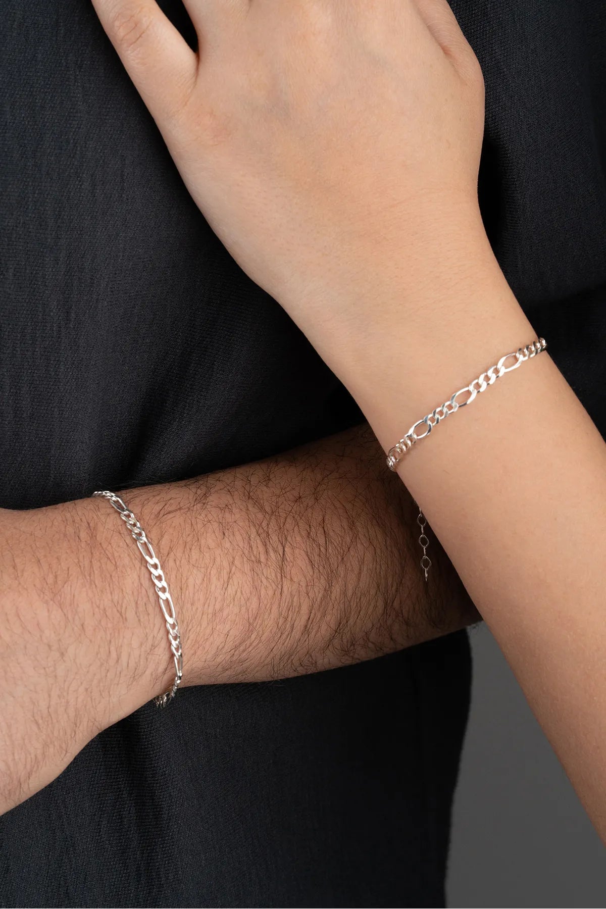 925 Sterling Zilveren Koppelarmband met Initiaal