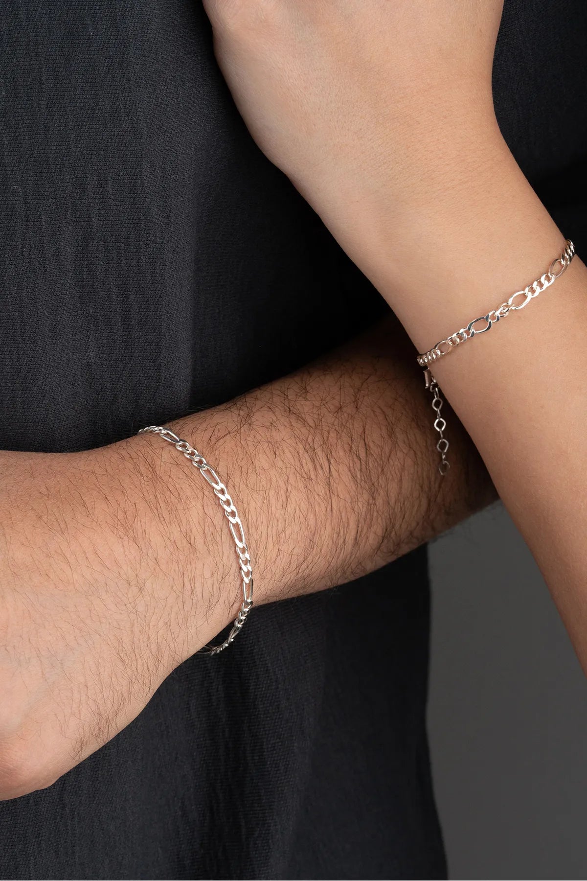 925 Sterling Zilveren Koppelarmband met Initiaal