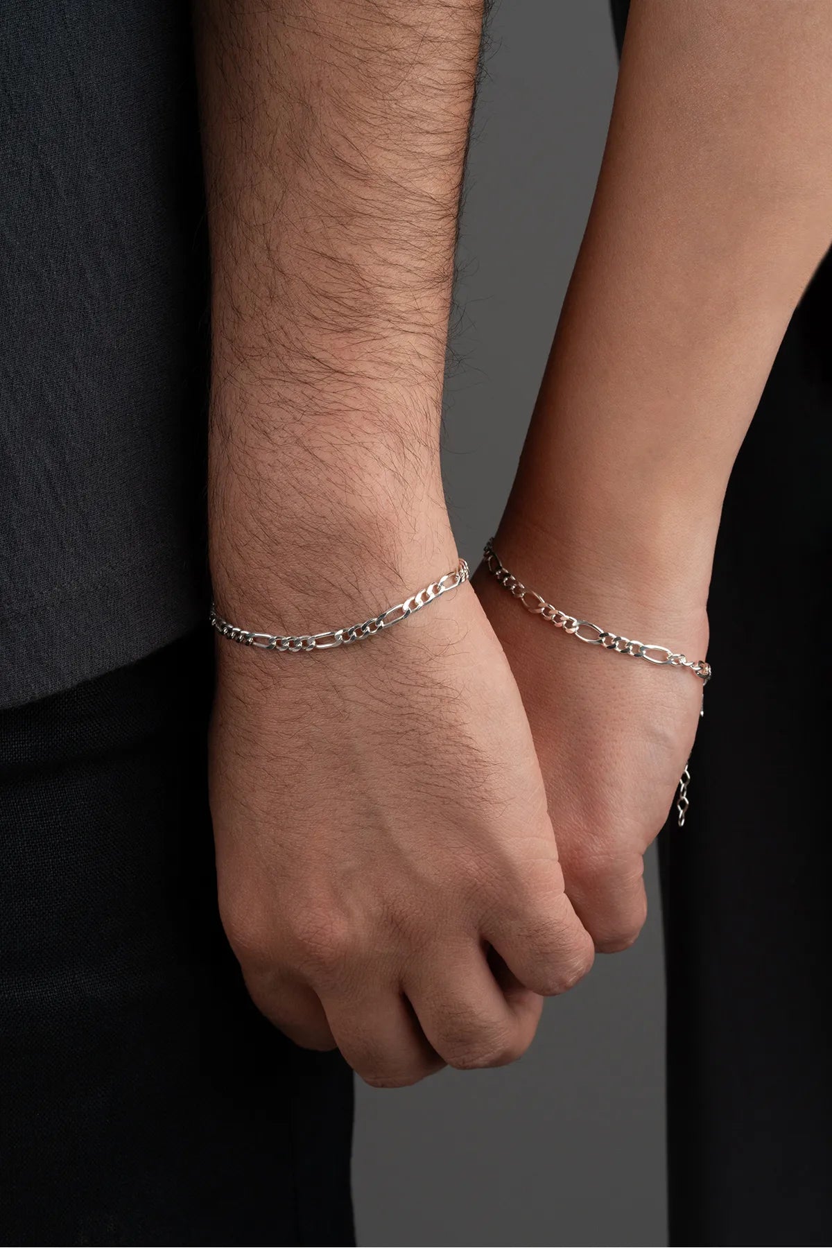 925 Sterling Zilveren Koppelarmband met Initiaal