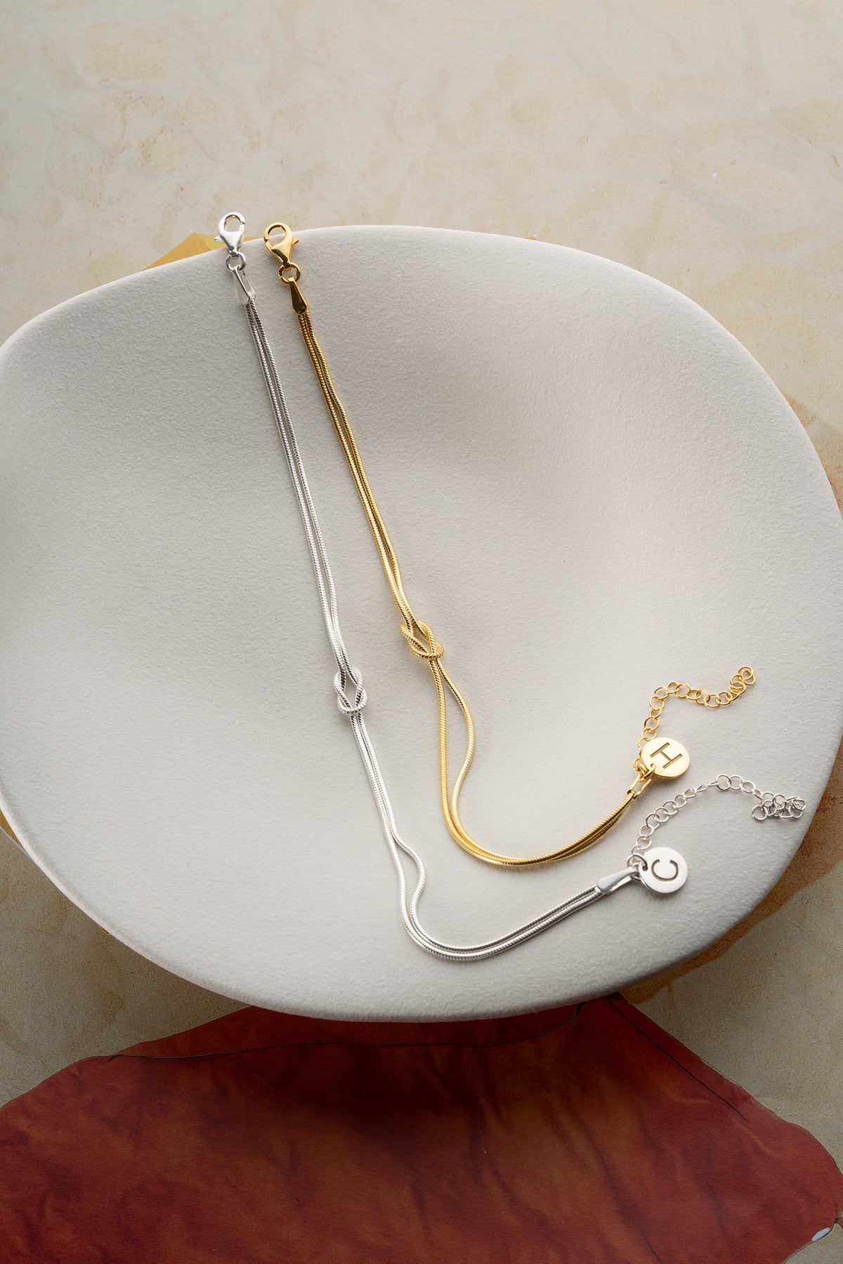 925 Zilver Letter Liefdesknoop Koppel Armband