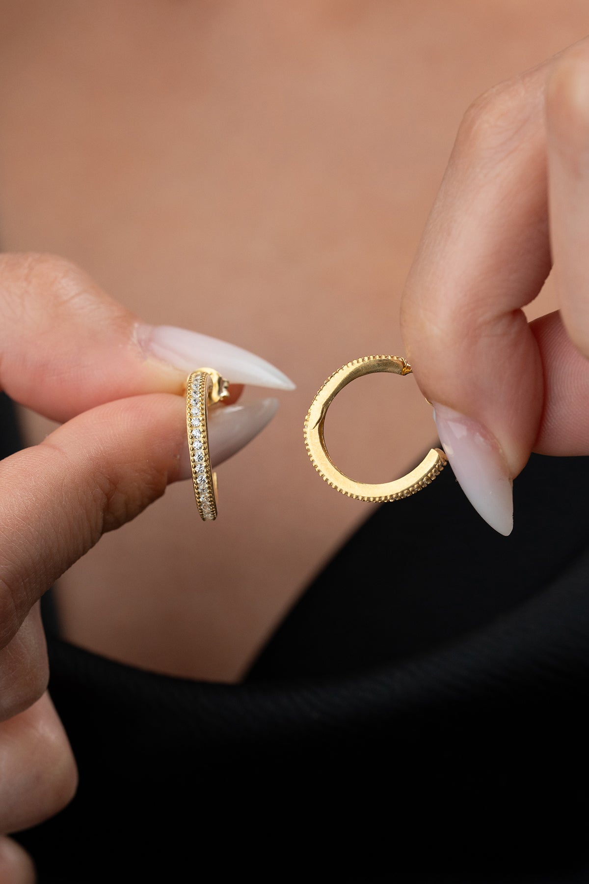 Hoepeloorbellen – 925 Zilver met Steentjes