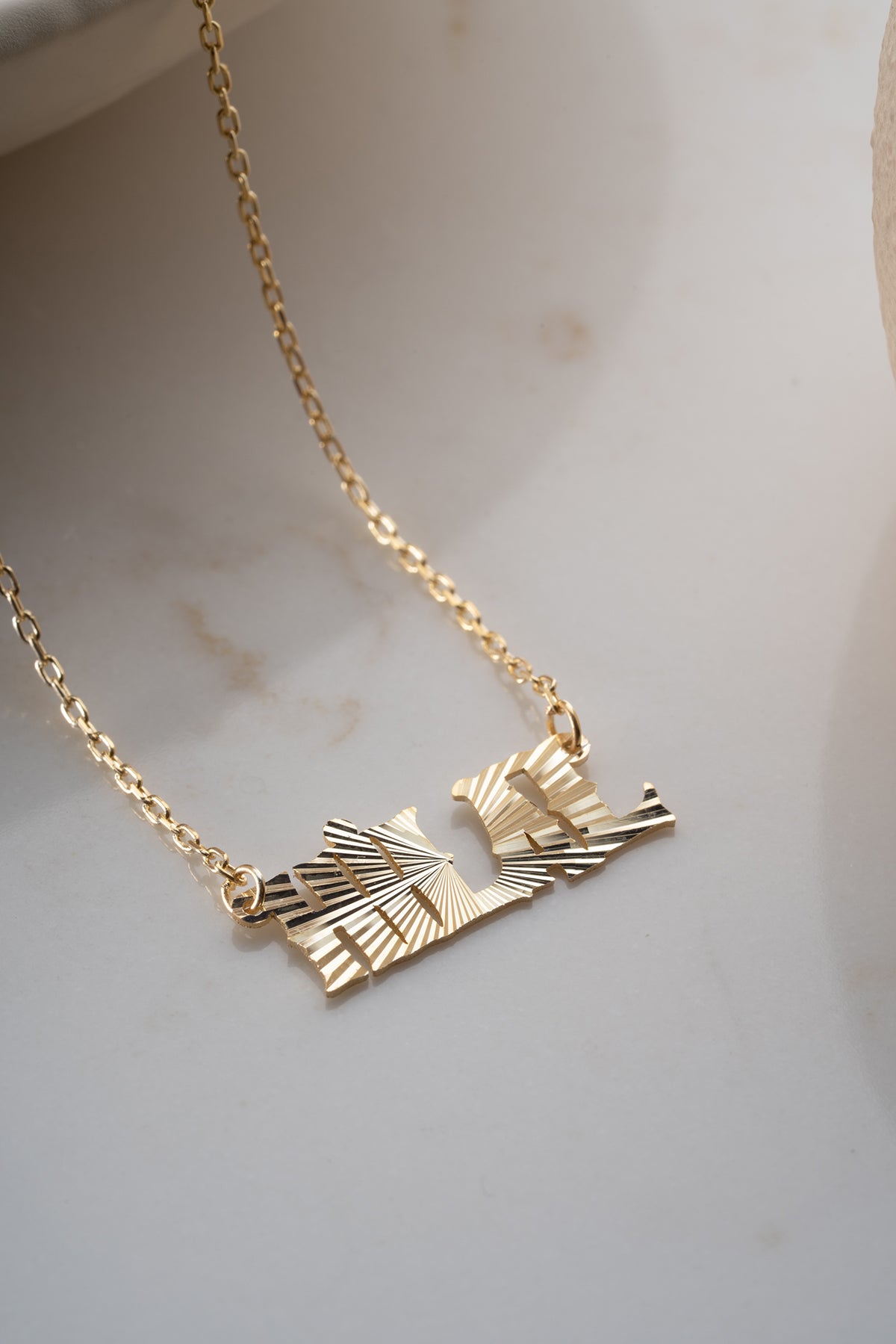 Sunray Name Gepersonaliseerde Zilveren Ketting