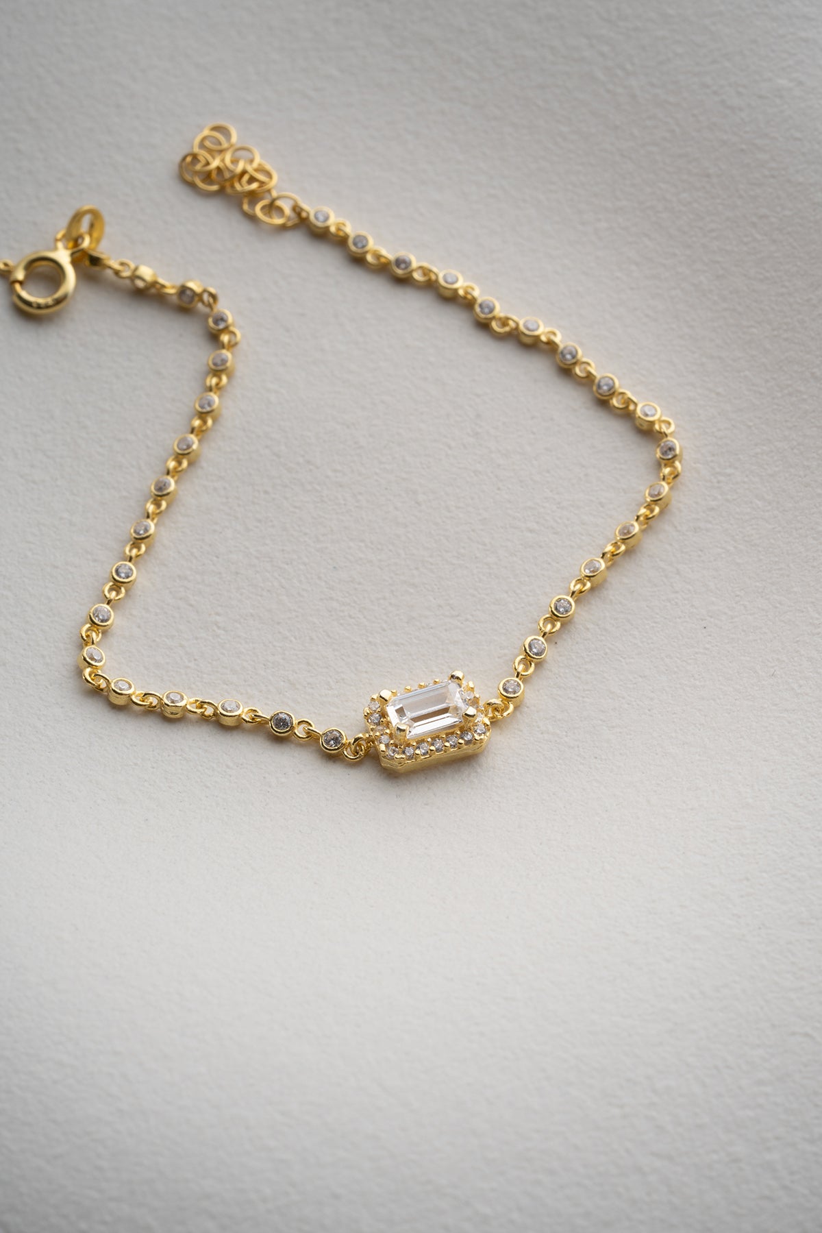 925 Zilver Baguette Steen Armband