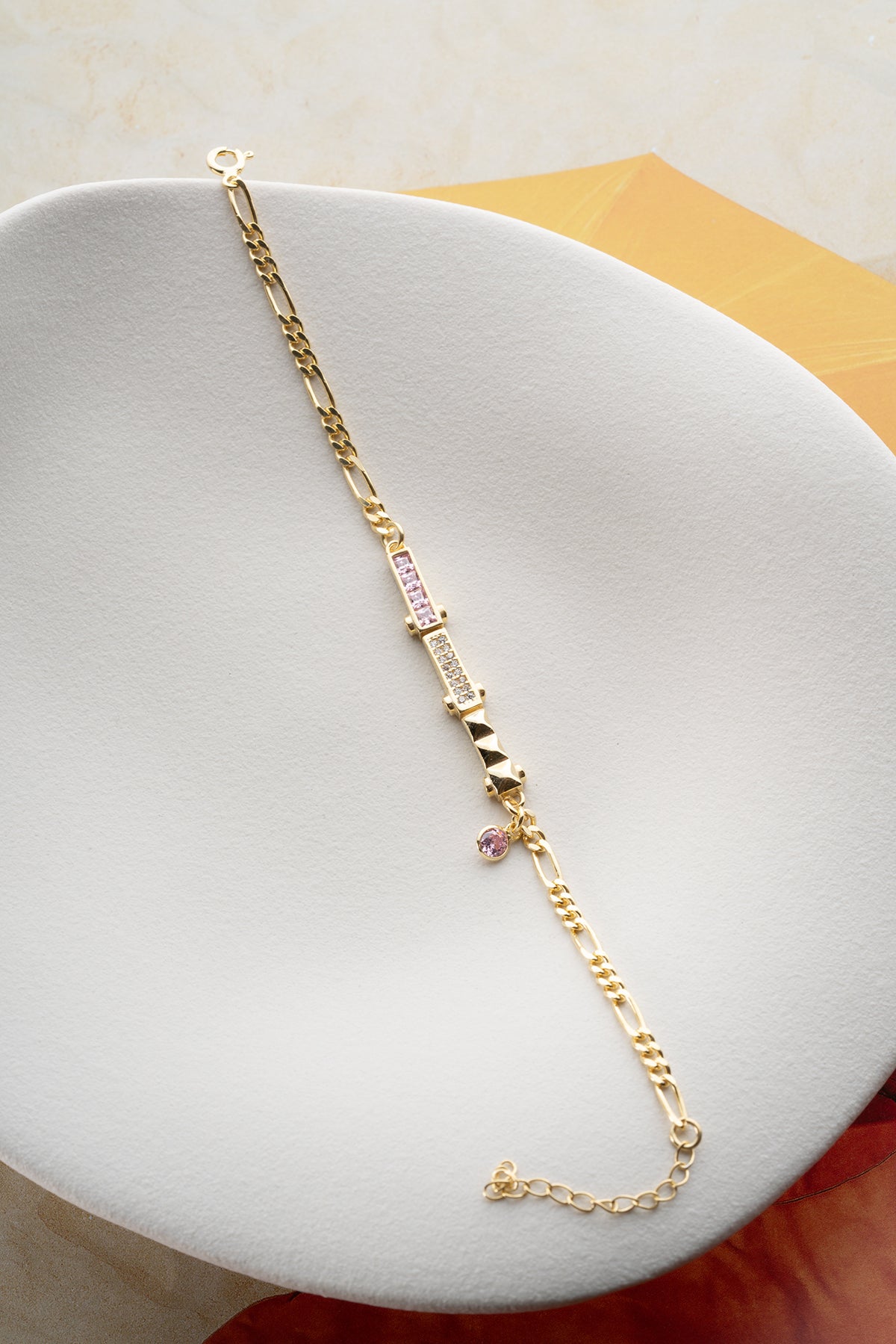 Roze Steen Armband ā 925 Zilver