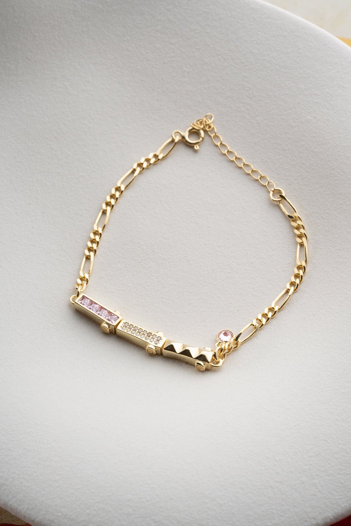 Roze Steen Armband ā 925 Zilver