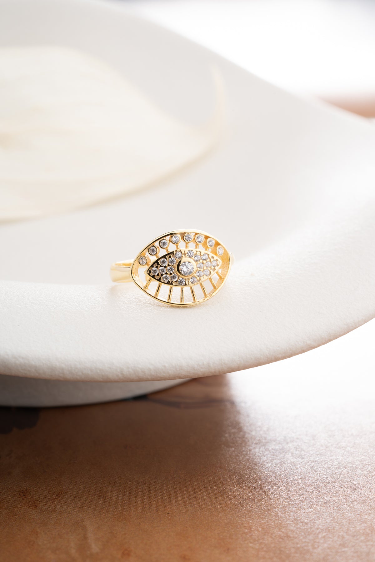 925 Zilver Blue Aura Oog Ring