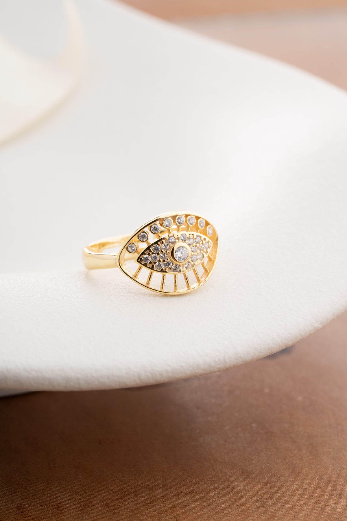 925 Zilver Blue Aura Oog Ring