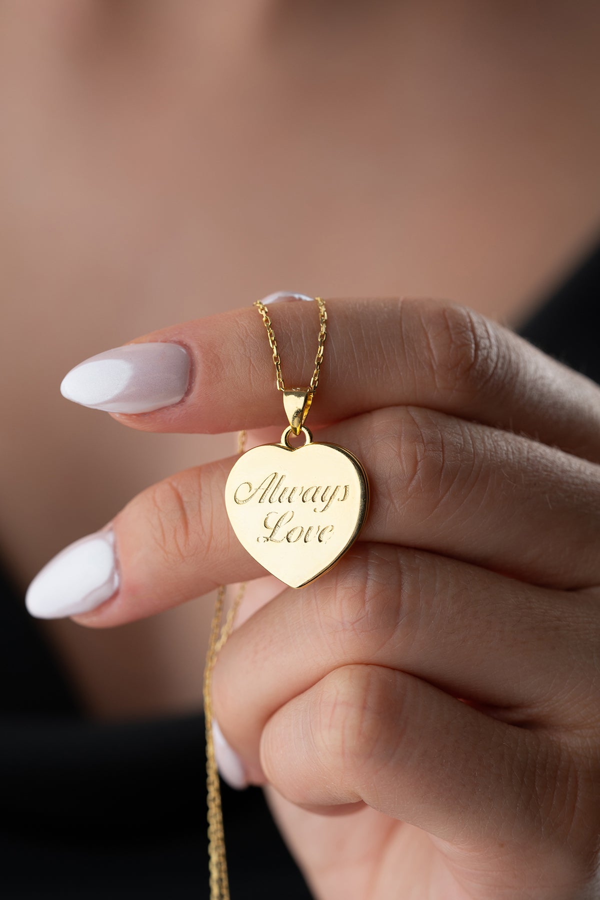 Hart Locket Gepersonaliseerde Zilveren Ketting