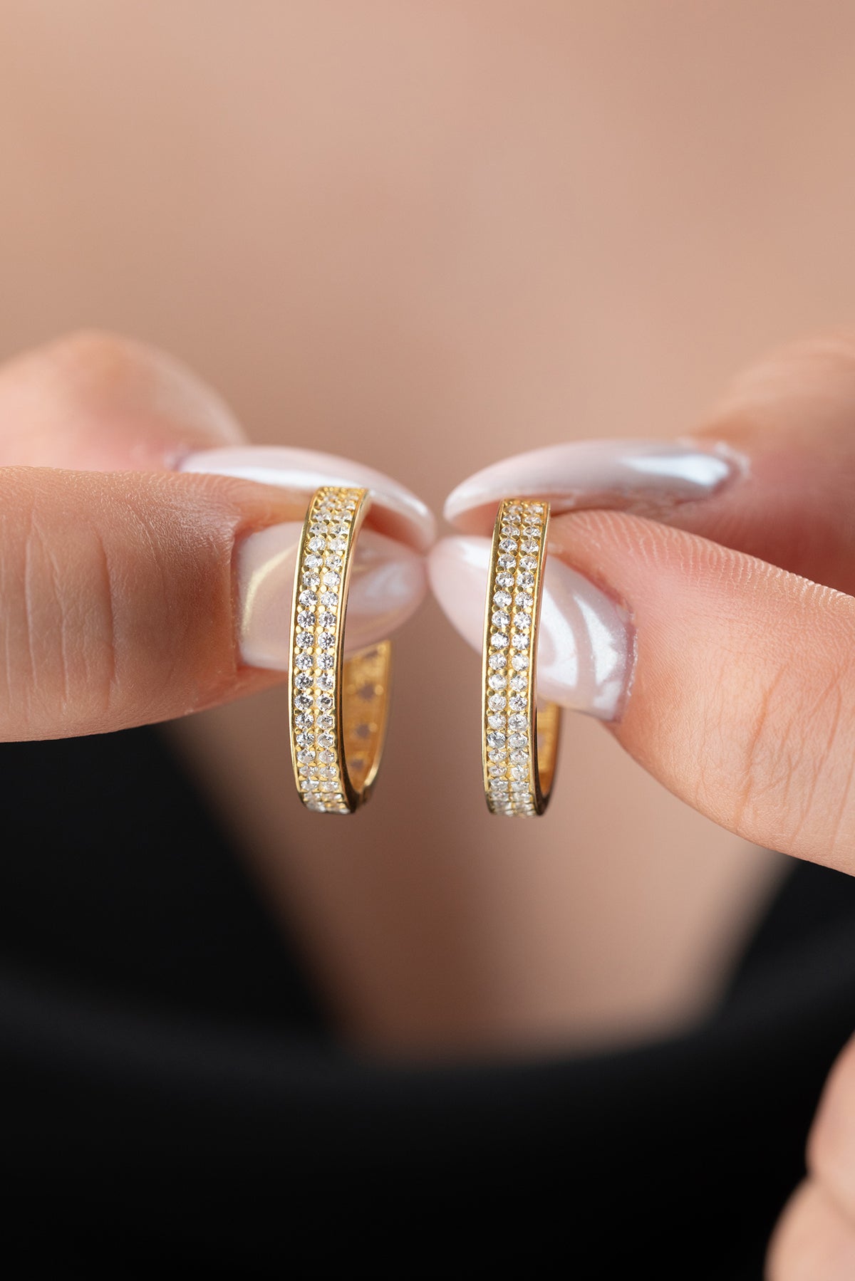 Hoepeloorbellen met Zirkonia – 925 Zilver