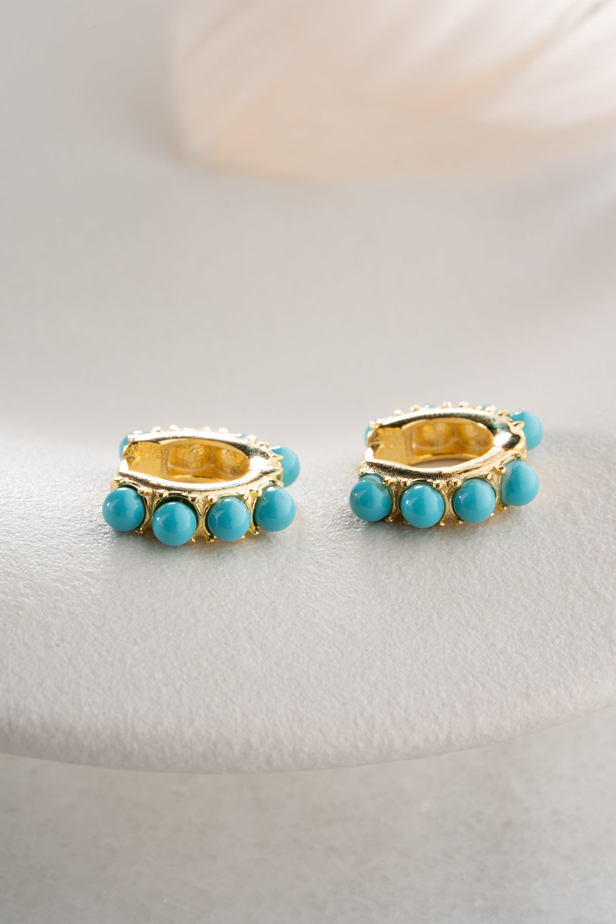 Turquoise Creolen | 925 Zilver