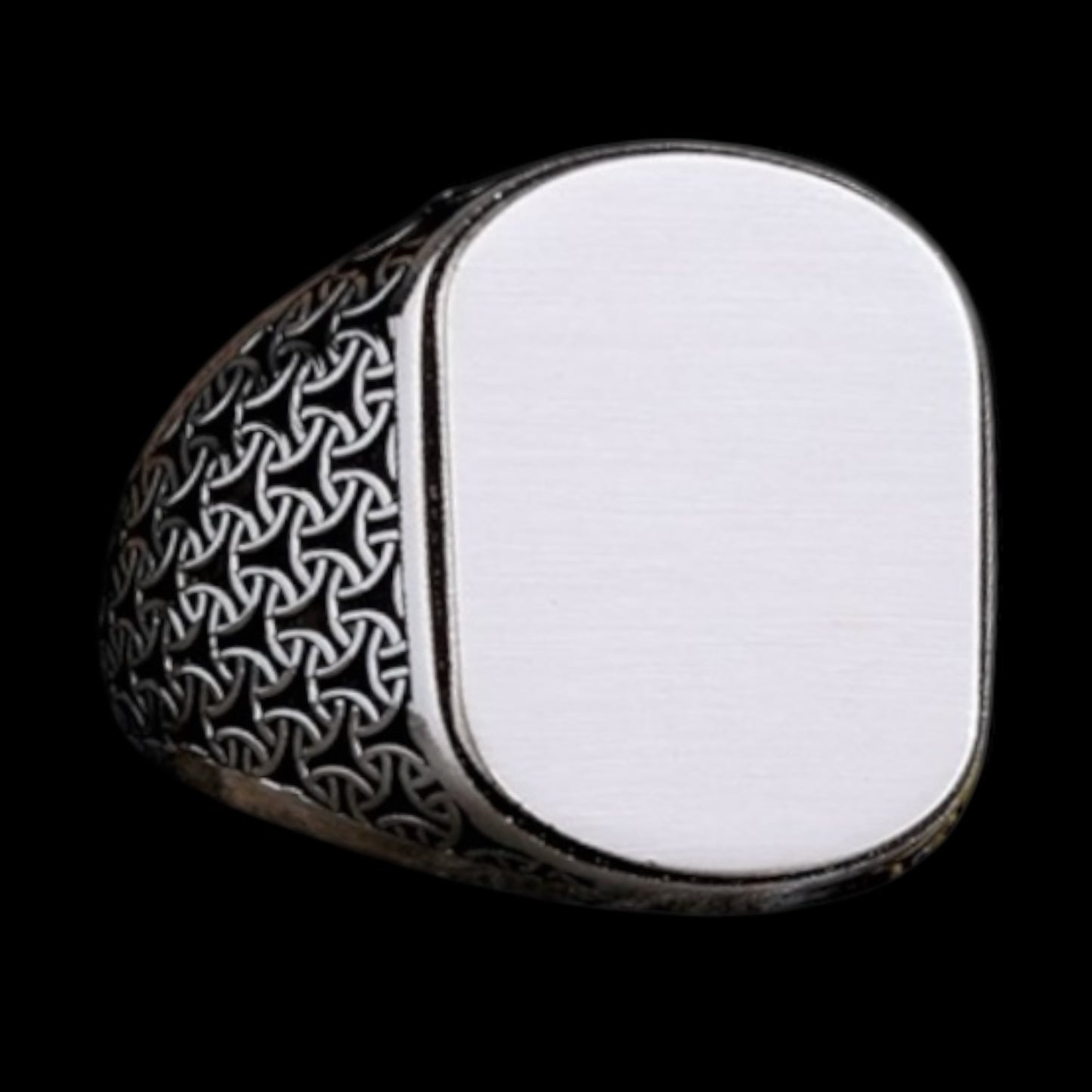 925 Sterling Silver men's ring with its own name engraving -2