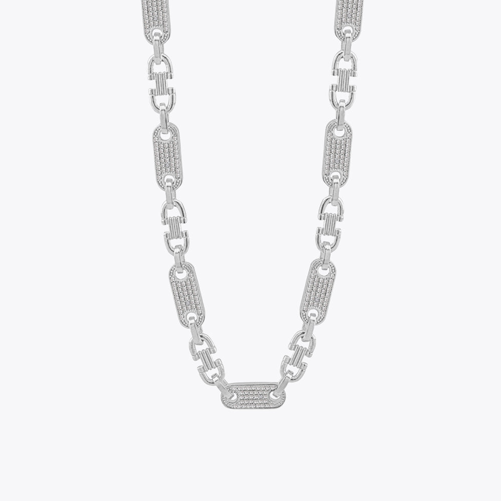 925 Zilver Valter Ketting Met Zirconia  6,8 mm