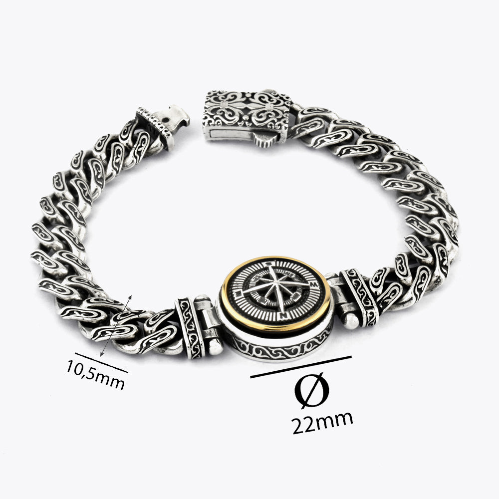 925 Sterling Silver Chain Bracelet 10.5mm ORTBS001