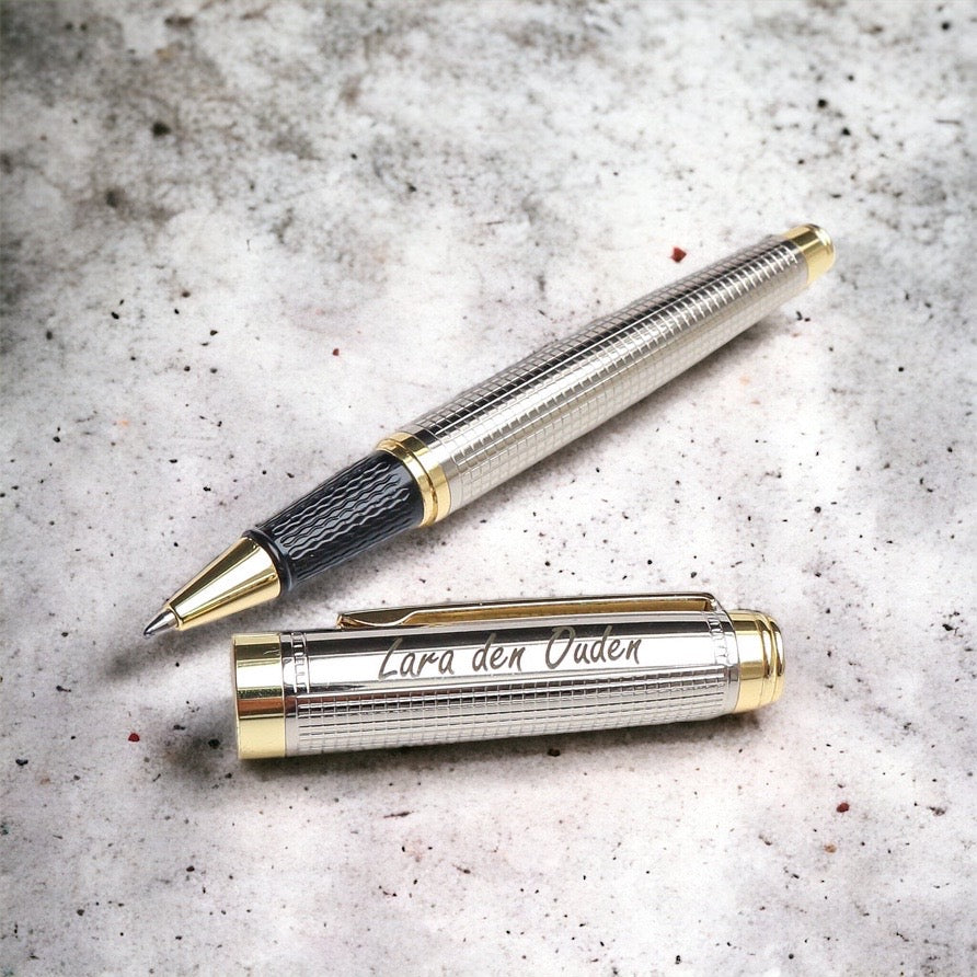 Personalized Rollerball Pen - With Engraved Wooden Box