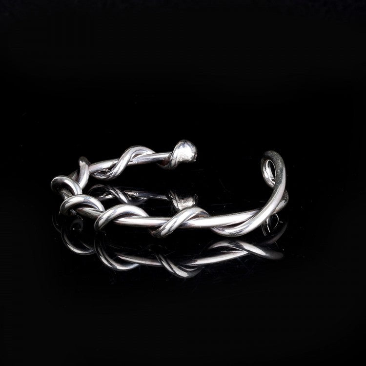 925 Sterling silver braided bracelet - 8mm