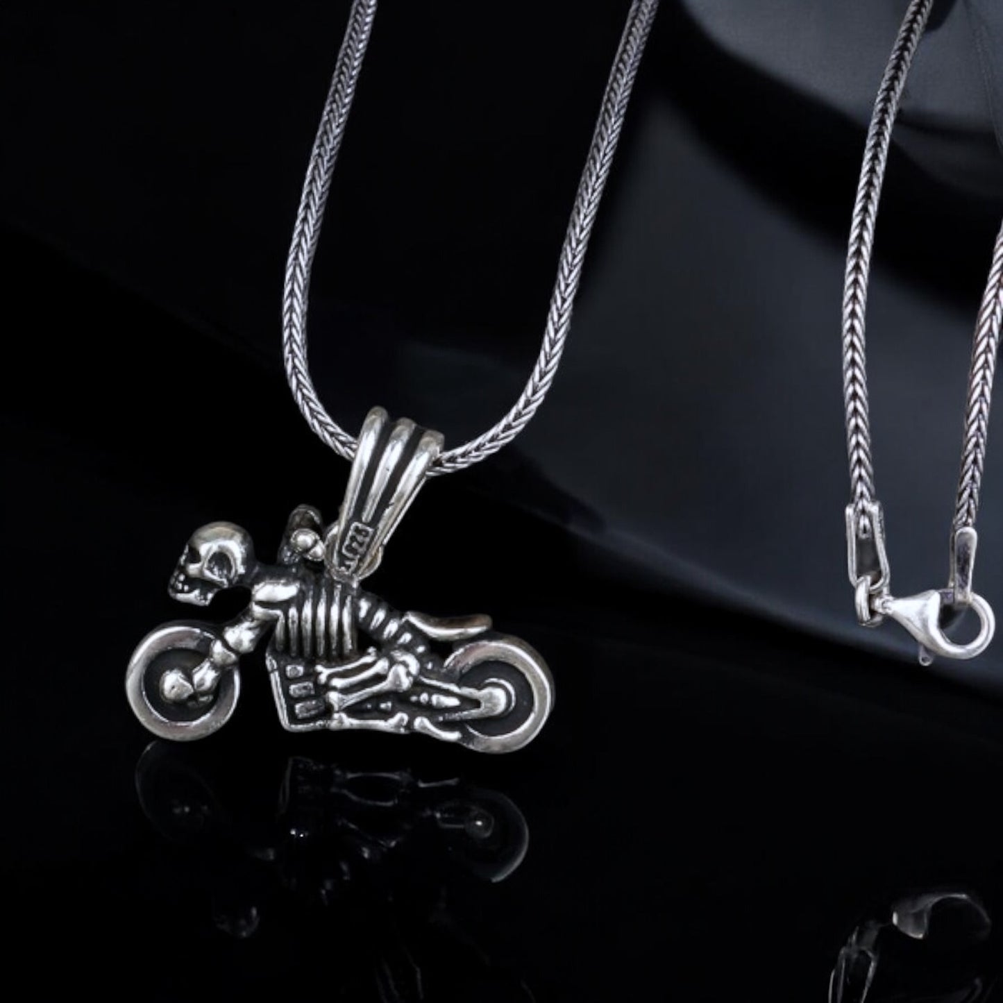 Skelerider Silver Necklace