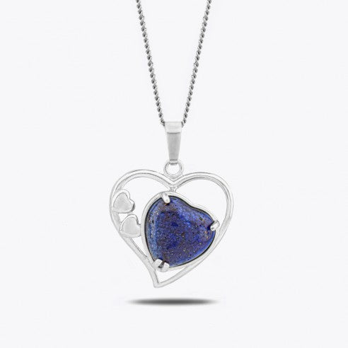 Lapis Lazuli Natuursteen Hart Hanger