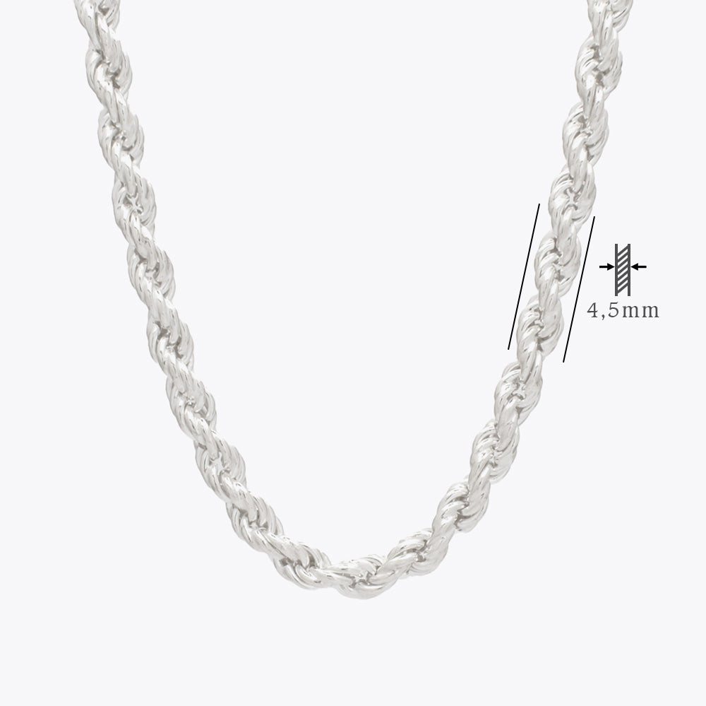 925 Silver Chain 4.5mm BLMN018