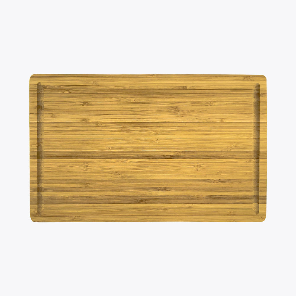 Engrave personalized bamboo serving and cutting board