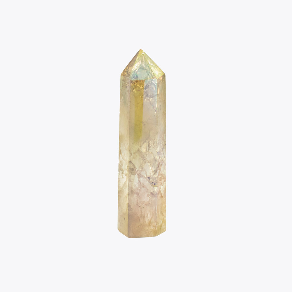 Gemstone Obelisk Point Aura Quartz 80 mm