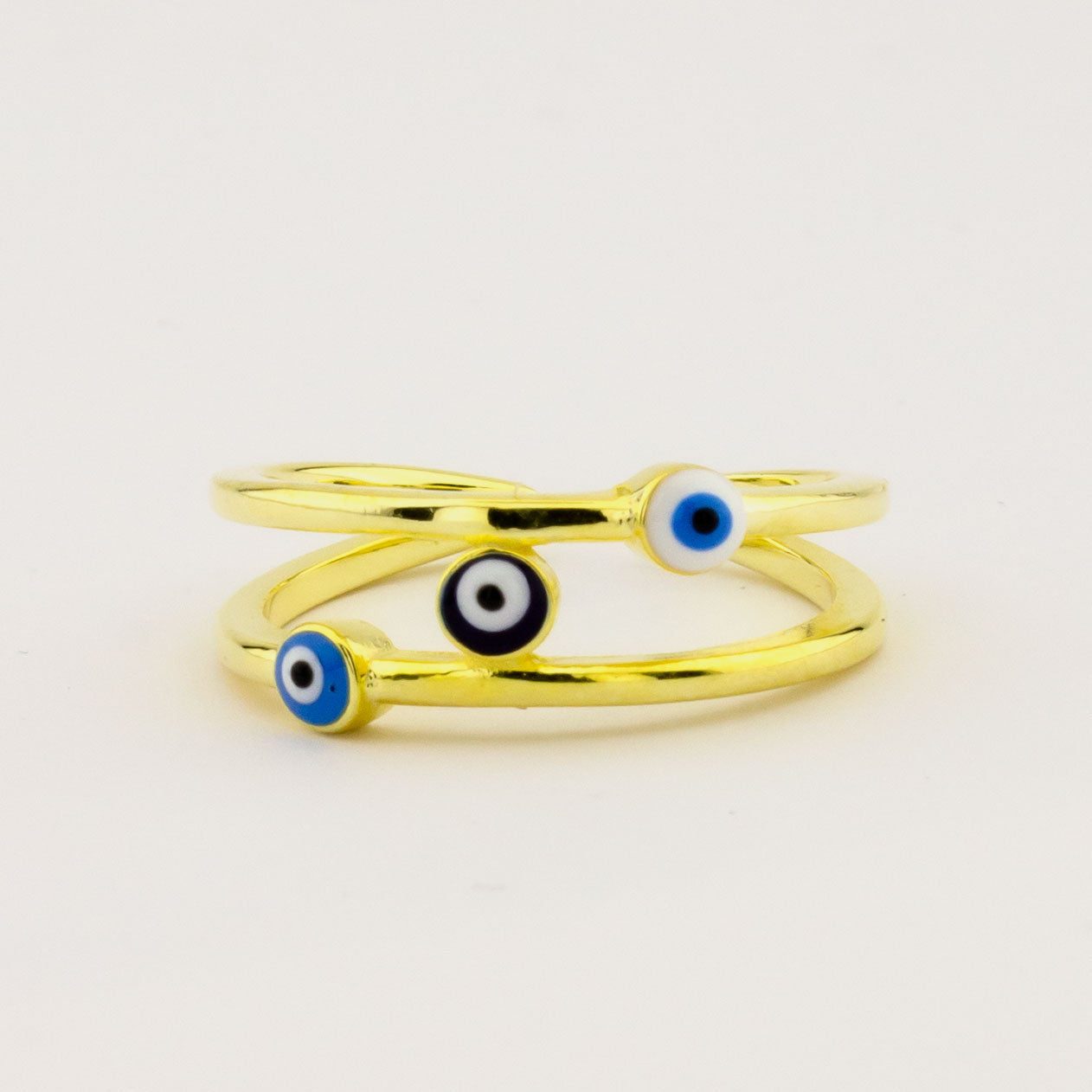 Silver ring evil eye BLAR004