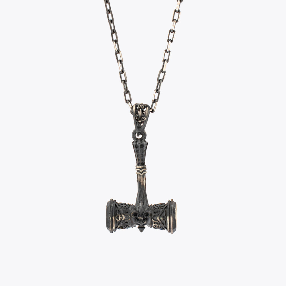 Silver Hammer of Thor Necklace Pendant BLAR0120