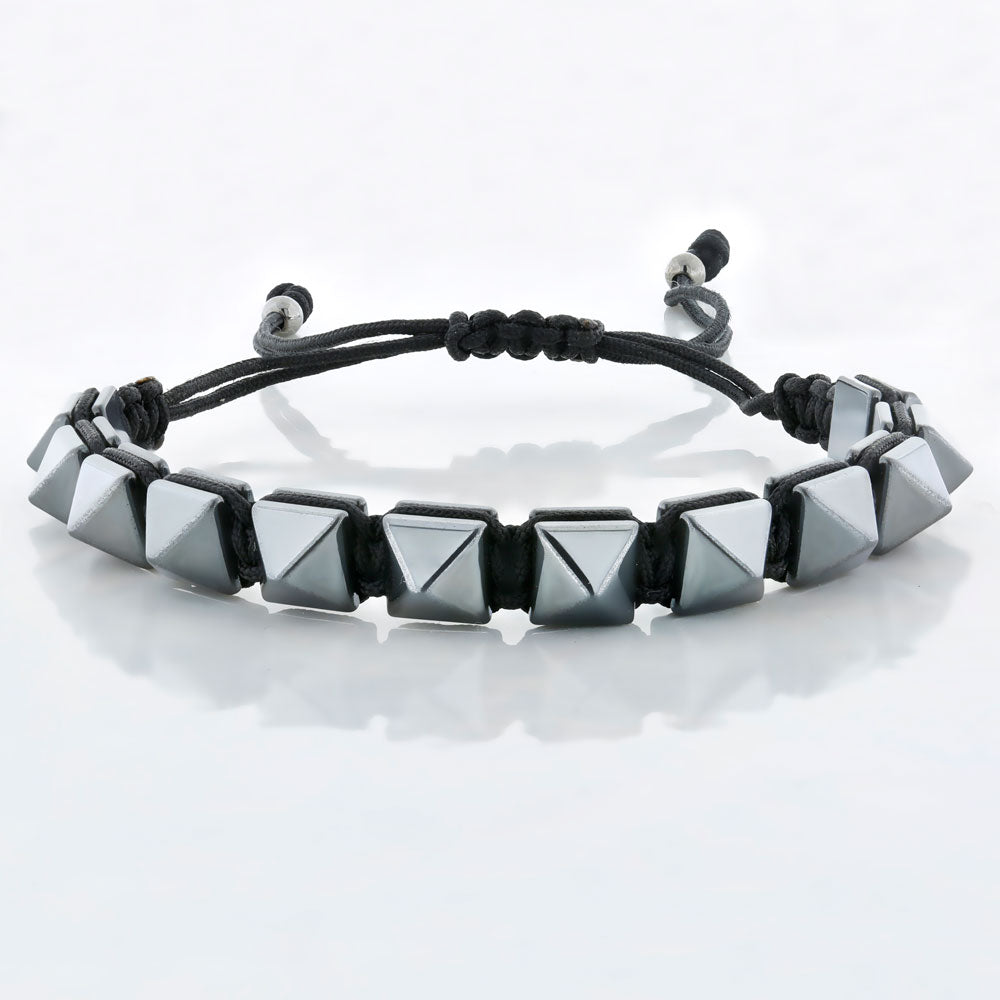by LYDIAN Men's Bracelet Hematite BLAR026