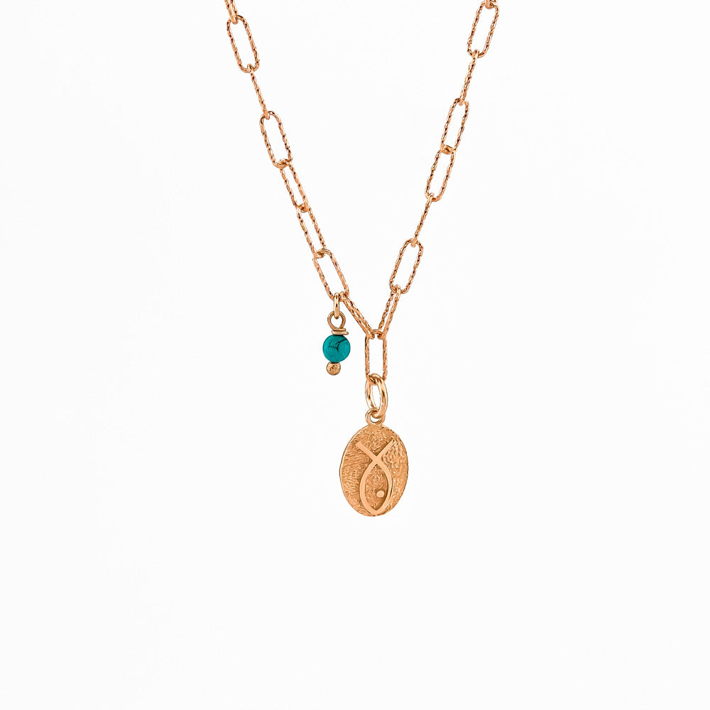 Necklace with fish pendant