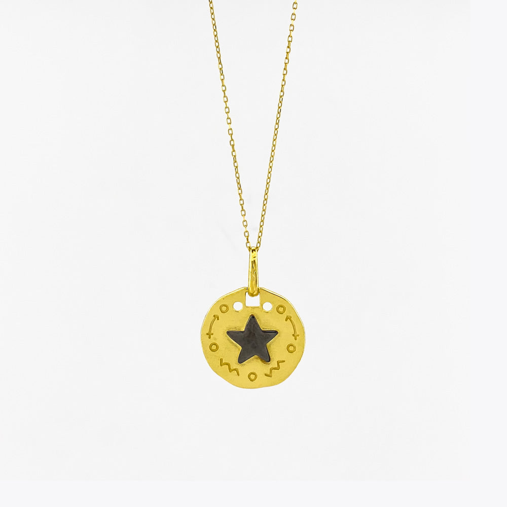Silver Necklace With Pendant STAR BLAR040