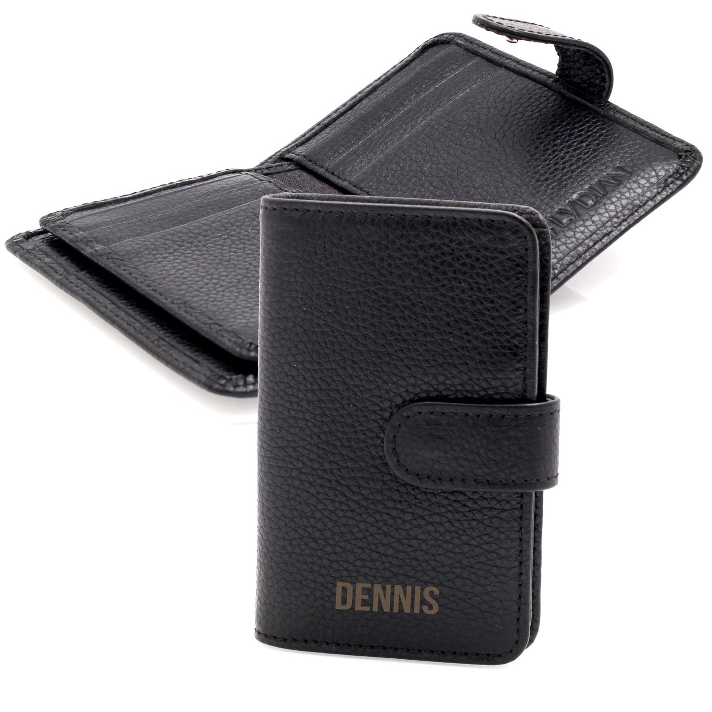 Zwarte Leren Kaartholder 3301 - by LYDIAN