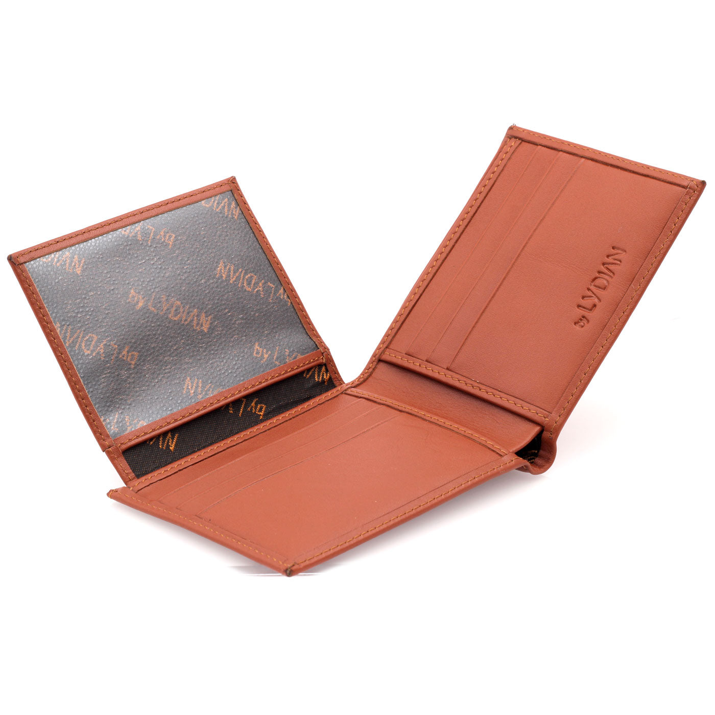 Brown Leather Wallet with text 256T engraving